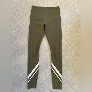 Tory Burch Tory Sport Chevron Leggings Olive Green Size XS